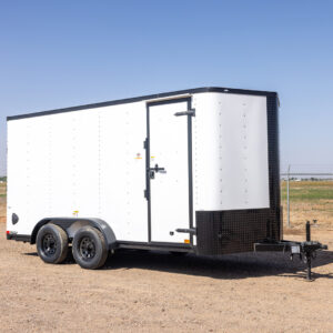 CARGO CRAFT 7'X16' ENCLOSED TANDEM AXLE - WHITE