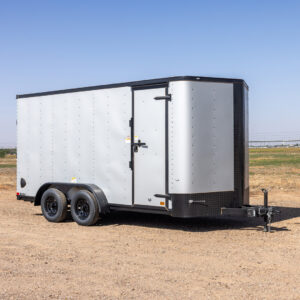 CARGO CRAFT 7'X16' ENCLOSED TANDEM AXLE - SILVER